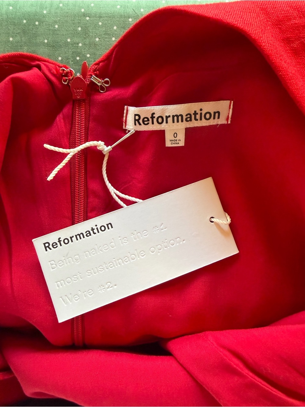 Reformation Red Sleeveless Mini Dress - Picture 3 of 3